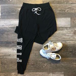 VS Pink Black Joggers